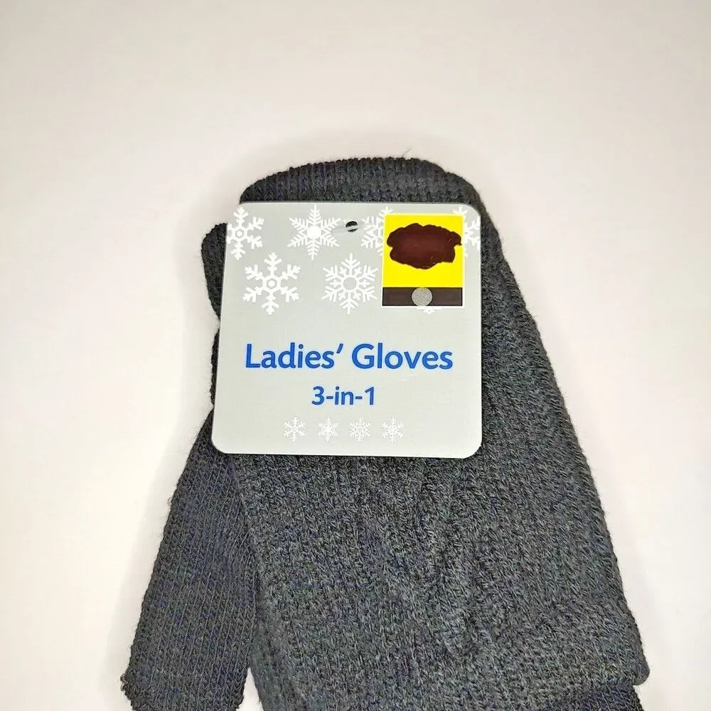 Ladies' Gloves 3-in-1 Acrylic Polyester Spandex Assorted Color Leopard Animal